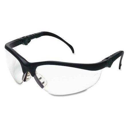 Klondike (KD3), Safety Glasses, Anti-Scratch, Clear Lens, Black Frame, Half Frame