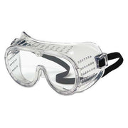 Safety Goggles, Clear Lens, Uncoated, Direct Vented/Perforated, PVC Frame, Elastic Strap, 22 Series
