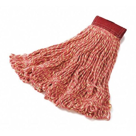 Super Stitch Blend Mop Head, Looped-End, Red, Cotton/Synthetic
