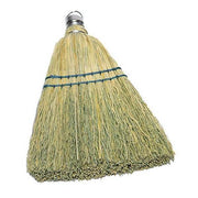 7 1/2 in Sweep Face Corn Broom, Stiff, Natural, Yellow