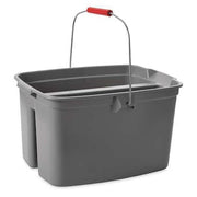 4 3/4 gal Double Bucket, Gray, Plastic