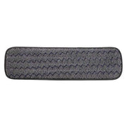 20.8 in L Flat Mop Pad, Hook-and-Loop Connection, Gray, Microfiber