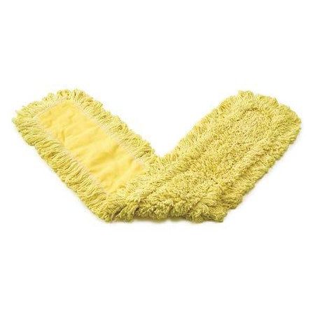 Dust Mop, Looped-End, Yellow, Cotton/Synthetic