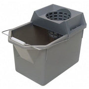 Mop Bucket and Wringer, Gray, Plastic