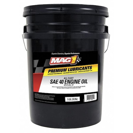 Diesel Engine Oil, 5 Gal., SAE 40