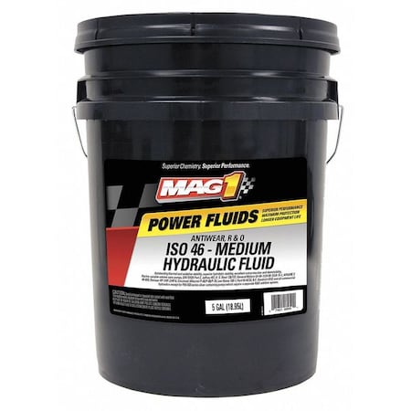 5 gal Pail, Hydraulic Oil, 46 ISO Viscosity, Not Specified SAE