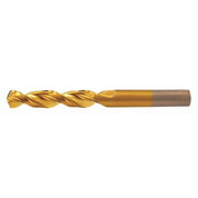 Screw Machine Drill Bit, L Size, 135  Degrees Point Angle, Cobalt, TiN Finish, Straight Shank