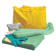 Spill Kit, 5 gal Volume Absorbed per Kit, 5 gal Capacity, Bag, Yellow, 5