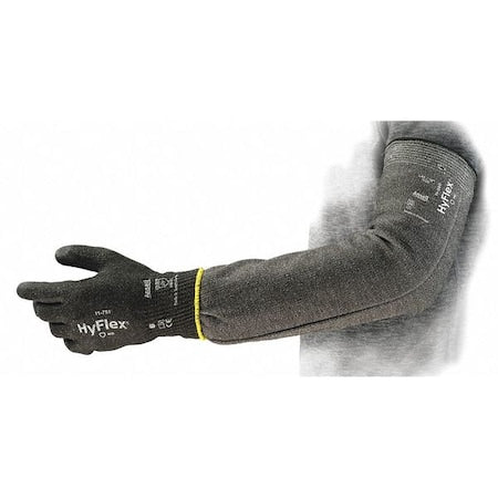 Hyflex Cut-Resistant Sleeve, Cut Level A3, Sleeve with Thumbhole, 18 in L, Gray, Large