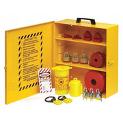 Lockout Station,Black/Yellow,16" H