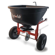 110 lbs Cap Broadcast Tow Behind Spreader For Fertilizer, 10 ft Spread