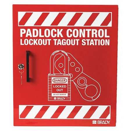 Lockout Station,Red,15-1/2" H