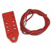 Cable Lockout,Red,Cable 10 ft. L