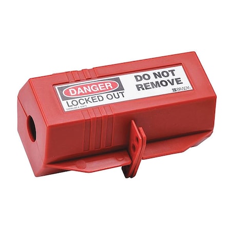 Plug Lockout,Red,3-25/32" H,6-27/64" L