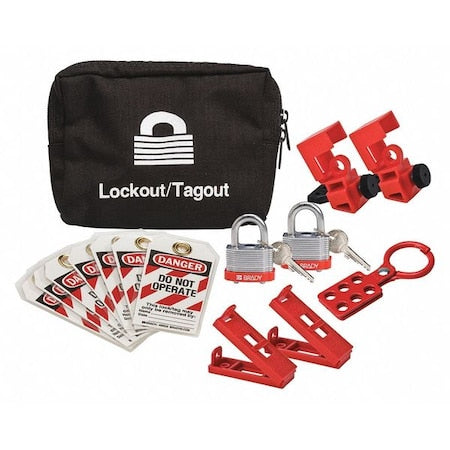 Portable Lockout Kit,Black,4-3/4" H