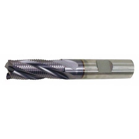 4-Flute Cobalt 8% Fine Square Single Roughing End Mill Cleveland RG6-TC TiCN 3/4x3/4x3/4x2-7/8