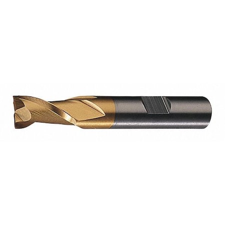 2-Flute HSS Keyway Tolerance Square Single End Mill Cleveland HG-2K-TN TiN 11/32x3/8x9/16x2-1/2