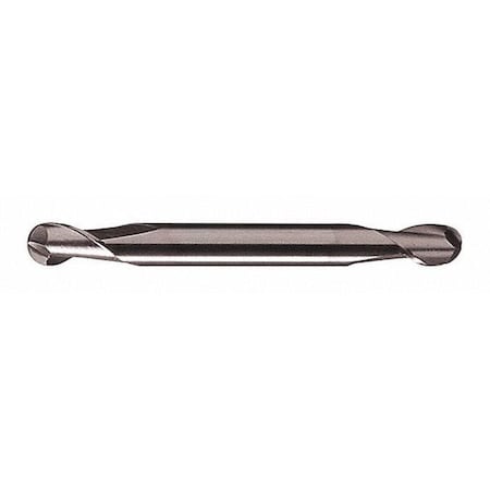 2-Flute HSS Miniature Ball Nose Double End Mill Cleveland HMD-2B Bright 3/32x3/16x0.2812x2-1/4