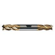 4-Flute HSS Center Cutting Square Double End Mill Cleveland HD-4C-TN TiN 31/64x1/2x1x4-1/8