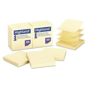 Note,3"x3", Pop Up, Yellow, PK12