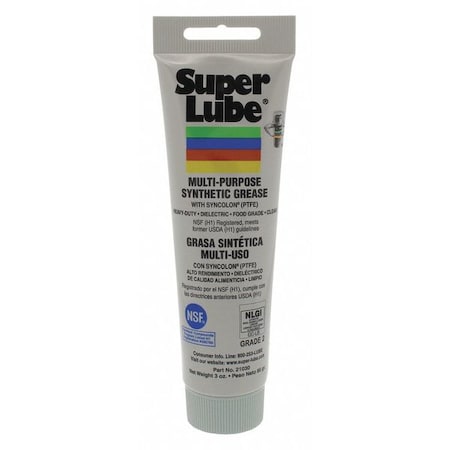 Multi-Purpose Synthetic Grease, 3 oz Tube, H1 Food Grade, NLGI 2