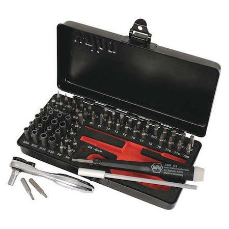 3/16 in. Hex Shank Ratchet Bit Set, 65-Piece