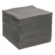 Sorbent Pad, 26 gal, 15 in x 19 in, Universal, Gray, 100 PK