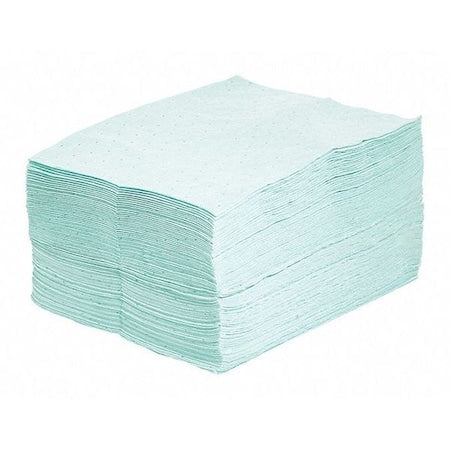 Sorbent Pad, 26 gal, 15 in x 19 in, Universal, Green, 100 PK