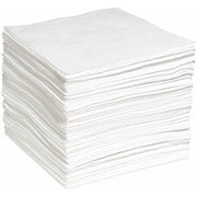 Sorbent Pad, 35 gal, 15 in x 19 in, Oil, White, Polypropylene