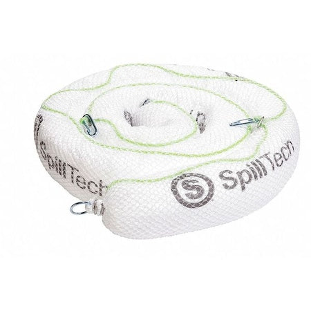 Sorbent Boom, 30 gal, 5 in x 10 ft, Oil, White, 4 PK