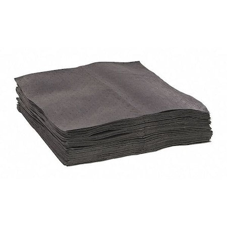 Sorbent Pad, 41 gal, 30 in x 30 in, Universal, Gray, 50 PK