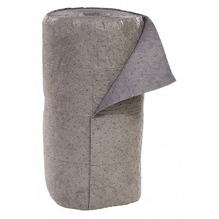 Sorbent Roll, 46 gal, 30 in x 150 ft, Universal, Gray, Polypropylene