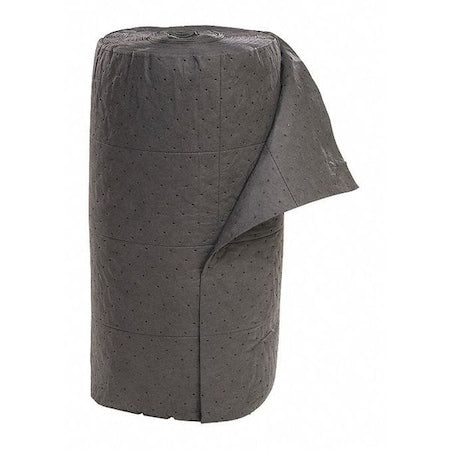 Sorbent Roll, 39 gal, 30 in x 150 ft, Universal, Gray, Polypropylene