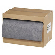 Sorbent Roll, 18 gal, 15 in x 100 ft, Universal, Gray, Polypropylene