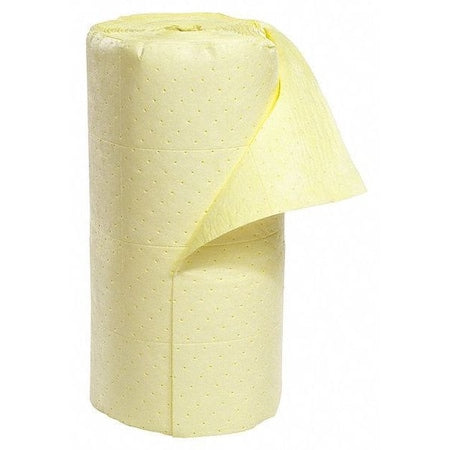 Sorbent Roll, 46 gal, 30 in x 150 ft, Harsh Chemicals, Yellow, Polypropylene