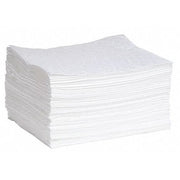 Sorbent Pad, 23 gal, 15 in x 19 in, Oil, White, Polypropylene