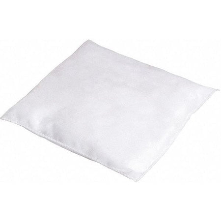 Sorbent Pillow, 30 gal, 10 in x 10 in, Oil, White, 40 PK