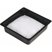 Absorbent Pillow In Pan, 18 gal, Oil, Black/White, 36 PK