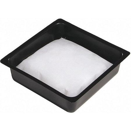 Absorbent Pillow In Pan, 18 gal, Oil, Black/White, 36 PK