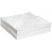 Sorbent Pad, 45 gal, 30 in x 30 in, Oil, White, Polypropylene