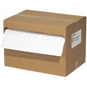 Sorbent Roll, 19 gal, 15 in x 100 ft, Oil, White, Polypropylene