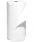 Sorbent Roll, 44 gal, 30 in x 150 ft, Oil, White, Polypropylene
