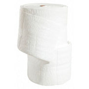 Sorbent Roll, 54 gal, 15 in x 150 ft, Oil, White, Polypropylene