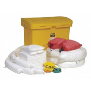 Spill Kit, 110 gal Volume Absorbed per Kit, 110 gal Capacity, Cart, Yellow, 131