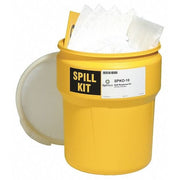 Spill Kit, 10 gal Volume Absorbed per Kit, 10 gal Capacity, Drum, Yellow, 36