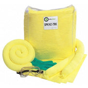 Spill Kit, 8 gal Volume Absorbed per Kit, Bag, Clear, 29