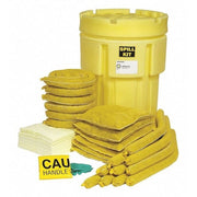 Spill Kit, 44 gal Volume Absorbed per Kit, 65 gal Capacity, Drum, Yellow, 77