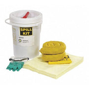 Spill Kit, 5 gal Volume Absorbed per Kit, 5 gal Capacity, Drum, Yellow, 24