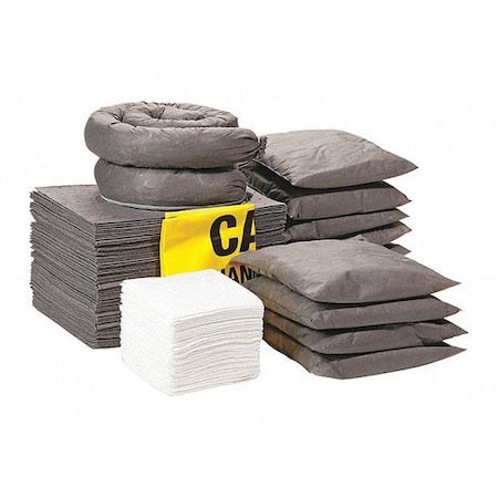 Spill Kit Refill, 23 gal Volume Absorbed per Kit, Box, Clear, 151