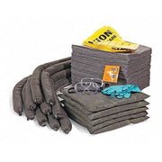Spill Kit Refill, 52 gal Volume Absorbed per Kit, 55 gal Capacity, Box, Clear, 144